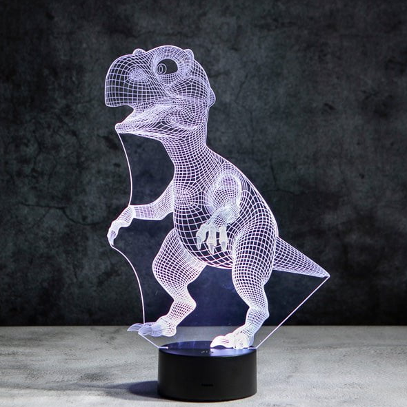 Baby Dinosaur 3D Acrylic USB Led Night Light for Christmas, Home, Bedroom, Birthday, Decoration and Wedding Gifts